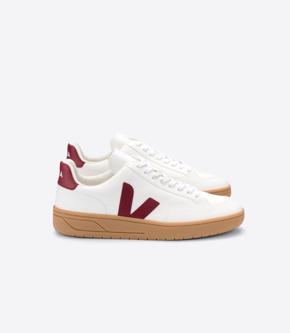 Veja Sneakers Mens - V-12 Leather - White - 6190NITQX